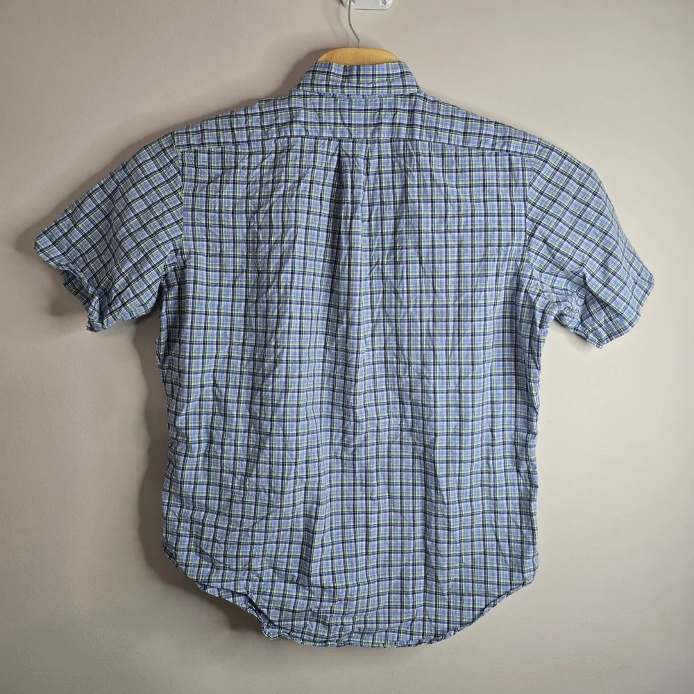 Polo Ralph Lauren Mens Large Classic Fit Plaid Short Sleeve‎ Button Down Shirt
